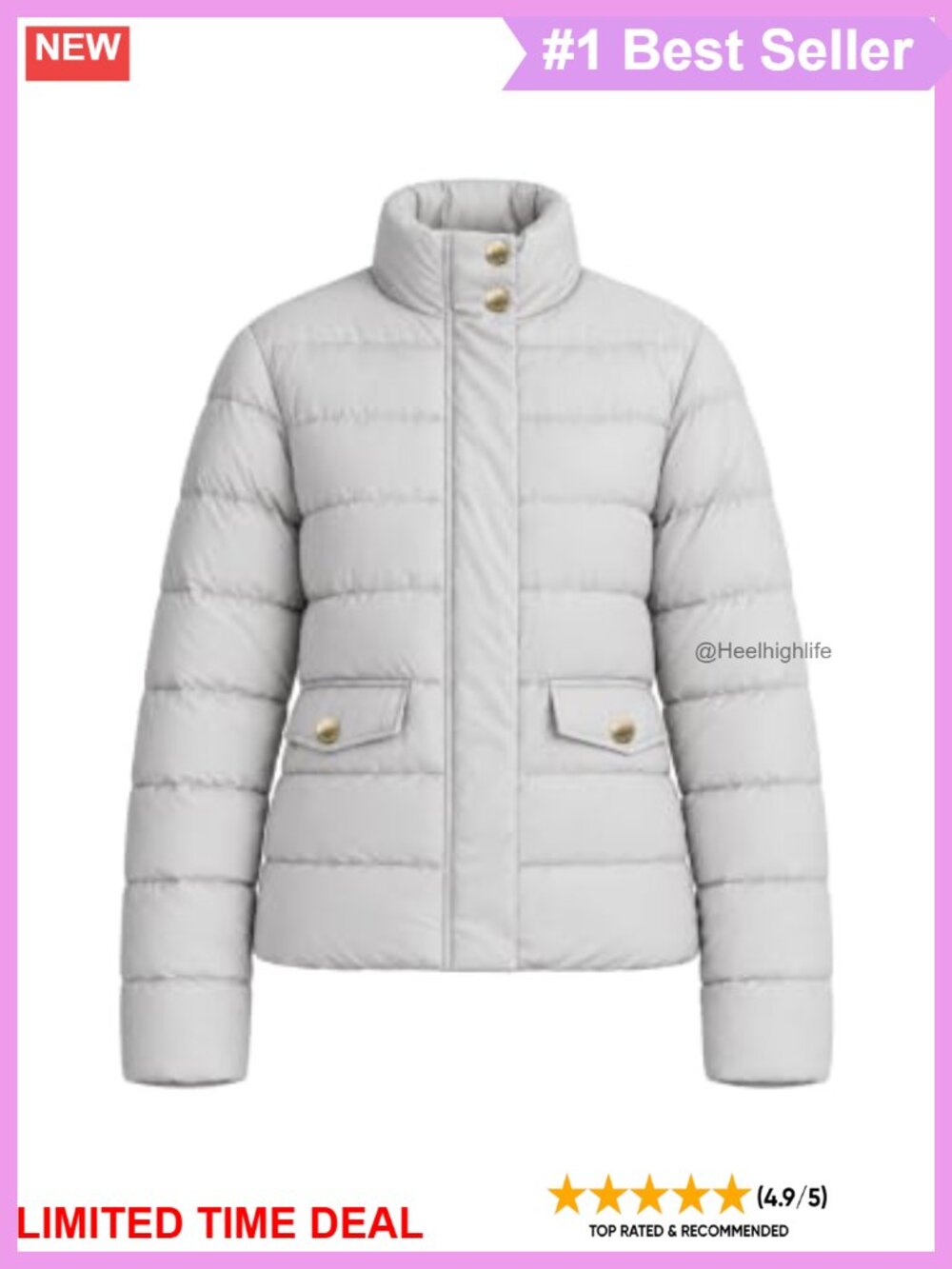 Orolay Women's Quilted Lightweight Puffer Jacket Windproof Coat